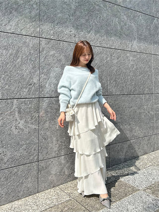 Fox Alpaca Off-Shoulder Pullover