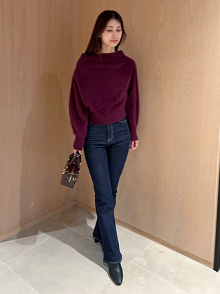 Fox Alpaca Off-Shoulder Pullover