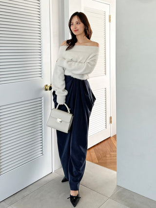 Fox Alpaca Off-Shoulder Pullover