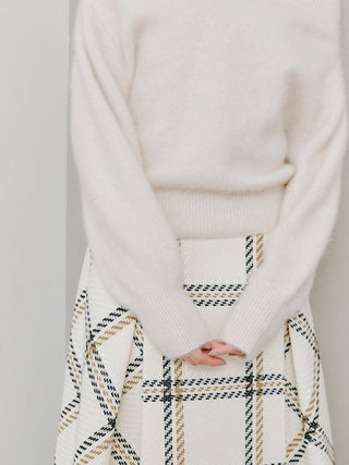 Fox Alpaca Off-Shoulder Pullover