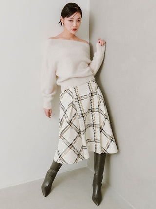 Fox Alpaca Off-Shoulder Pullover