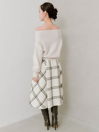 Fox Alpaca Off-Shoulder Pullover