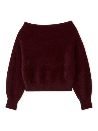 Fox Alpaca Off-Shoulder Pullover