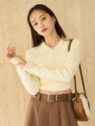 Half-Zip Polo Knit Pullover