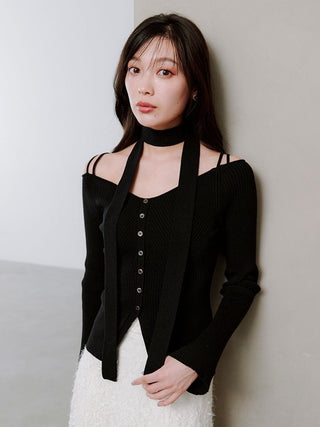 Knit Pullover with Tie