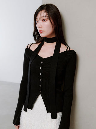 Knit Pullover with Tie