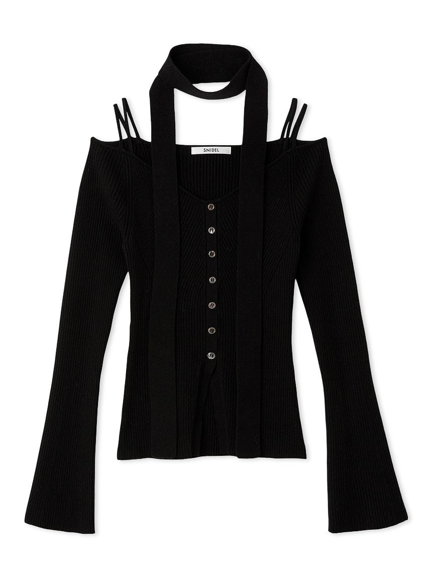 Knit Pullover with Tie – SNIDEL