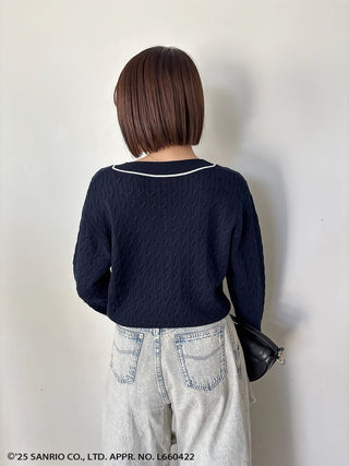 [HELLO KITTY]Cable Pullover