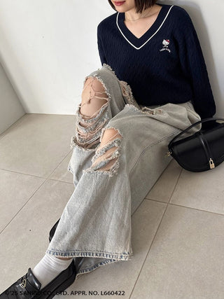 [HELLO KITTY]Cable Pullover