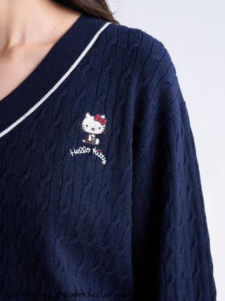 [HELLO KITTY]Cable Pullover