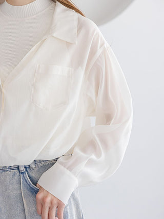 Sustainable Sheer Shirt Docking Pullover