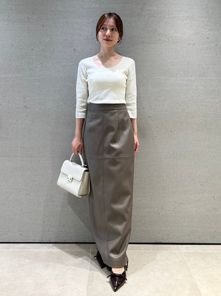 U-Neck Simple Rib Knit Pullover