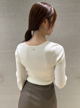 U-Neck Simple Rib Knit Pullover