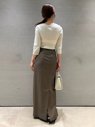 U-Neck Simple Rib Knit Pullover