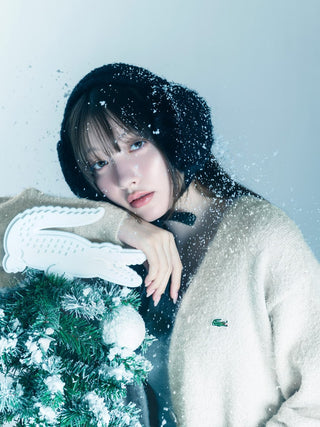 LACOSTE Lame Knit Cardigan