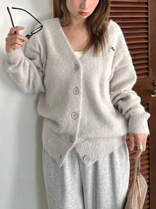 LACOSTE Lame Knit Cardigan