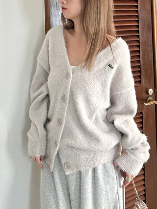 LACOSTE Lame Knit Cardigan