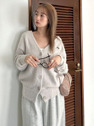 LACOSTE Lame Knit Cardigan