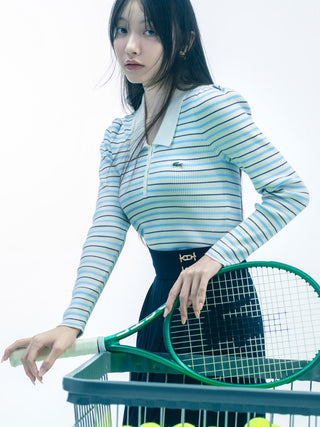 LACOSTE Ribbed Polo Knit