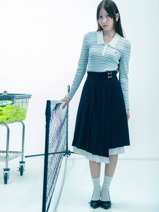 LACOSTE Ribbed Polo Knit