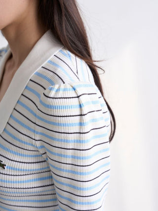 LACOSTE Ribbed Polo Knit