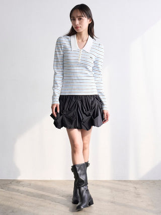 LACOSTE Ribbed Polo Knit