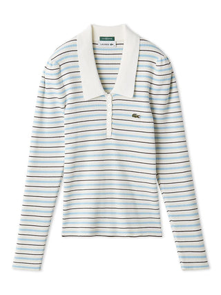 LACOSTE Ribbed Polo Knit