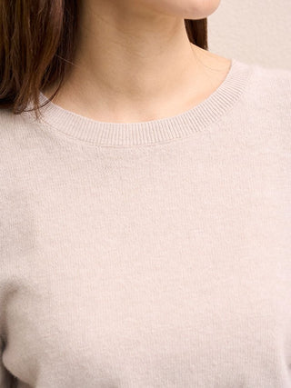 See-through shoulder knit pullover