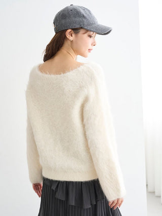[HIGH QUALITY COLLECTION] Suri Alpaca V-neck pullover