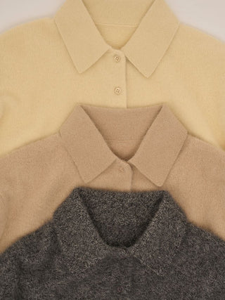 [HIGH QUALITY COLLECTION] Fox Cashmere Knit Polo