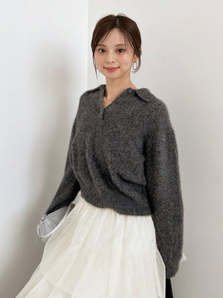 [HIGH QUALITY COLLECTION] Fox Cashmere Knit Polo