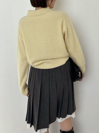 [HIGH QUALITY COLLECTION] Fox Cashmere Knit Polo