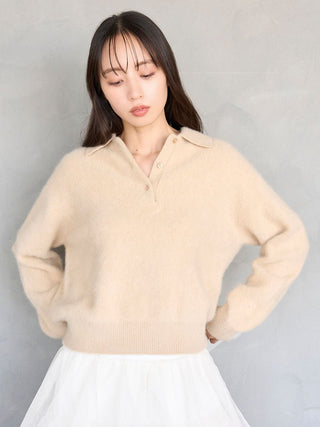 [HIGH QUALITY COLLECTION] Fox Cashmere Knit Polo