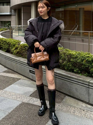 Off-shoulder layered knit pullover