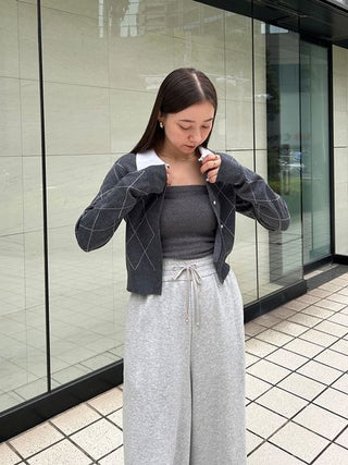 Argyle Check Cardigan