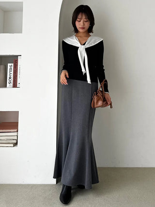 Sustainable scarf blouse docking pullover