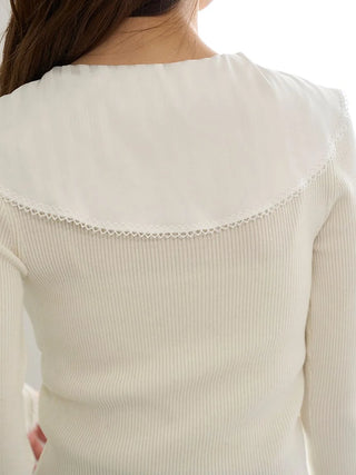 Sustainable scarf blouse docking pullover