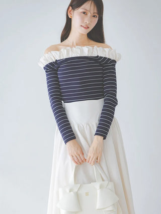 Balloon Frill Knit Pullover
