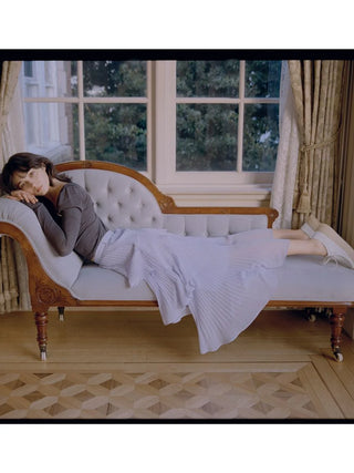 Metal Detail Draped Knit Pullover