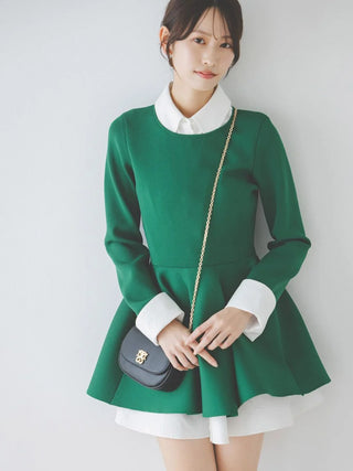 Shirt-Layered Knit Tunic