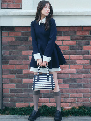 Shirt-Layered Knit Tunic