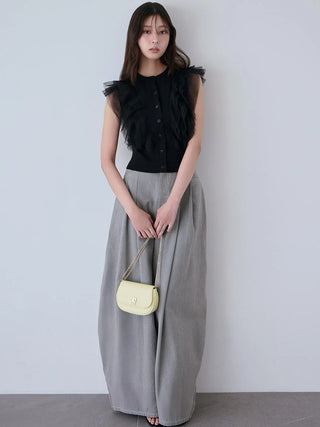 Tulle Ruffle Crew Knit