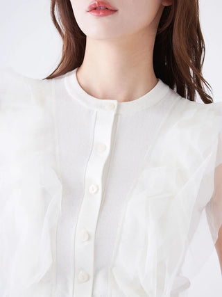 Tulle Ruffle Crew Knit