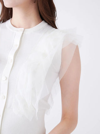 Tulle Ruffle Crew Knit
