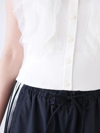 Tulle Ruffle Crew Knit