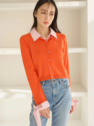 Shirt-Docking Hem Volume Knit Pullover