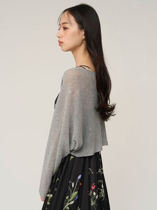 Sheer Rib Knit Bolero Cardigan