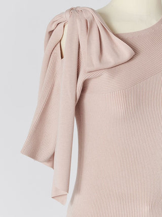 Ribbon Shoulder Knit Pullover