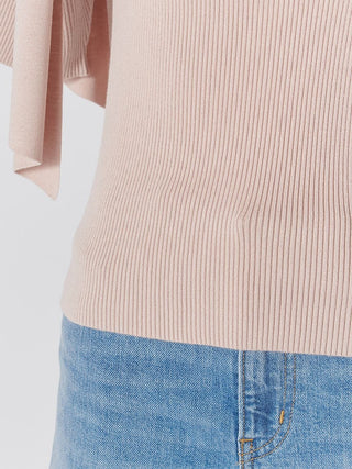 Ribbon Shoulder Knit Pullover