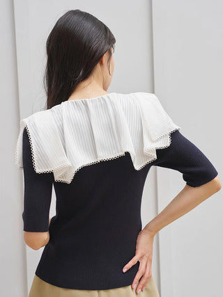 Color Detail Knit Pullover